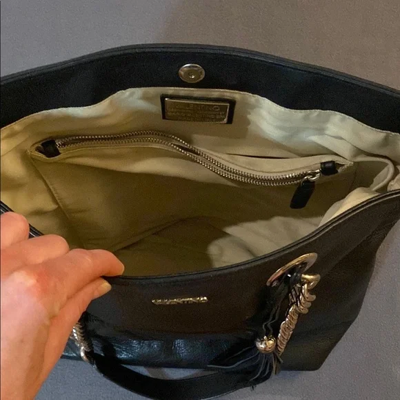 Valentino Black Leather Tote Bag - Picture 3 of 5